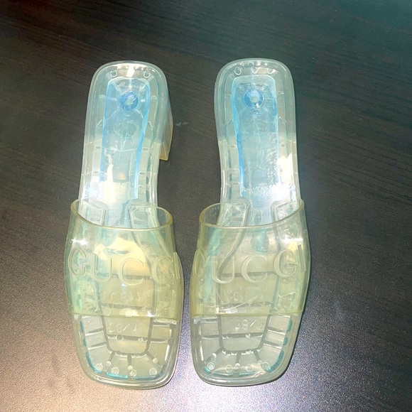 Gucci Shoes Gucci Clear Jelly Slightly Discolored Poshmark
